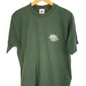 Vtg Top Dawg Rottweiler Graphic T-Shirt Men's Large Green Distressed USA